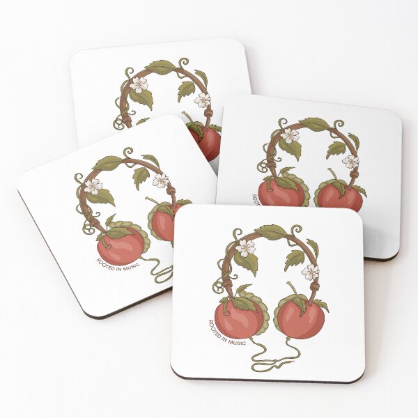 Item preview, Cherry Headphones Botanical | Rooted in Music | Cottagecore Floral Art designed and sold by Zymetryart.