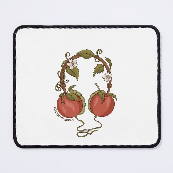 Item preview, Cherry Headphones Botanical | Rooted in Music | Cottagecore Floral Art designed and sold by Zymetryart.