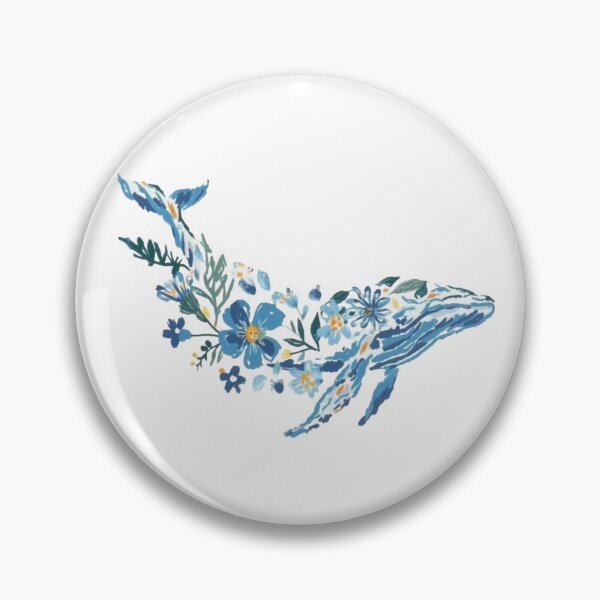 Item preview, Floral whale designed and sold by DeepyWorks.