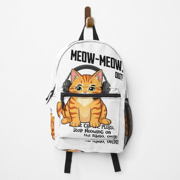 Item preview, Meow-Meow Out — Funny Aviation Cat Radio Humour designed and sold by monolithstudio.