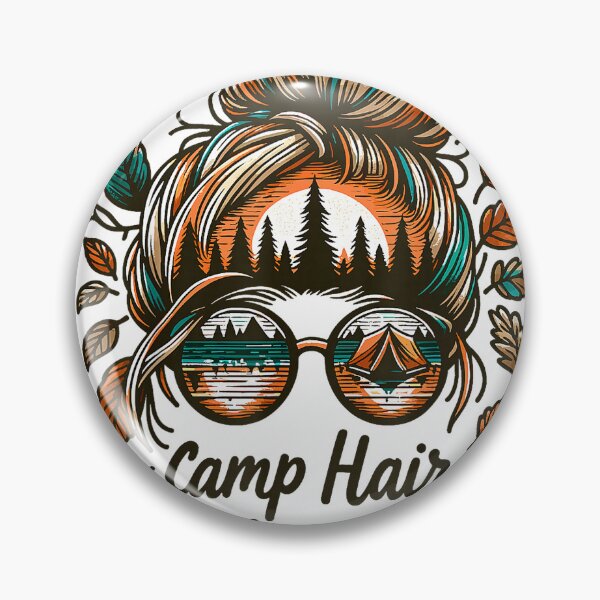 Item preview, Camp Hair Don't Care Messy Bun Funny Camping Camper Women T-Shirt designed and sold by gidget-gadget.