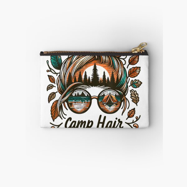 Item preview, Camp Hair Don't Care Messy Bun Funny Camping Camper Women T-Shirt designed and sold by gidget-gadget.