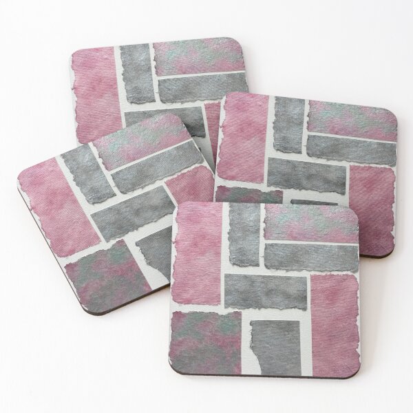 Item preview, Pink & Gray Pieces designed and sold by Painted Magic Studio.