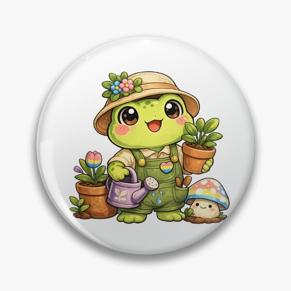 Item preview, Pan Pride Frog Botanist designed and sold by Candlelit Catastrophes.