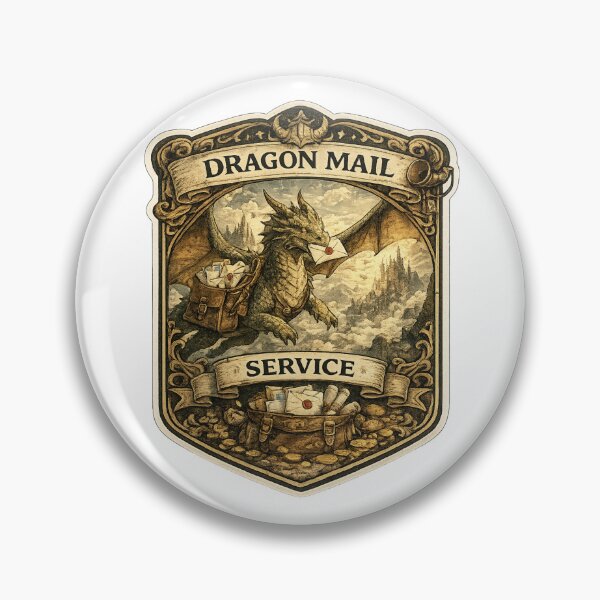 Item preview, Dragon Mail Service | Fantasy Postal Dragon | Magical Messenger Guild Design designed and sold by MrDev.