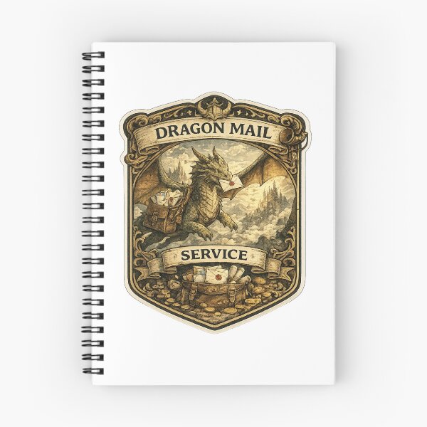 Item preview, Dragon Mail Service | Fantasy Postal Dragon | Magical Messenger Guild Design designed and sold by MrDev.