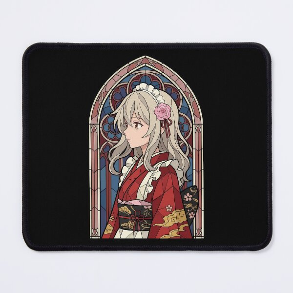Item preview, Illyasviel von Einzbern Fate Stay Night Kimono Rose Stained Glass Aura designed and sold by mildaclairmo.