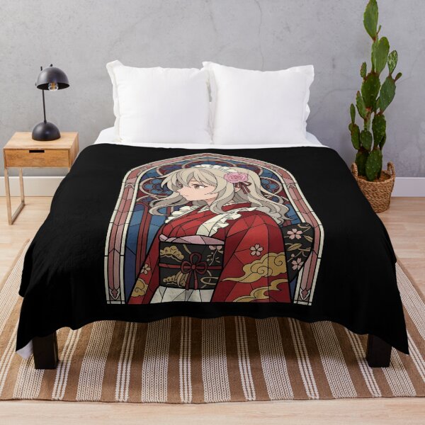 Item preview, Illyasviel von Einzbern Fate Stay Night Kimono Rose Stained Glass Aura designed and sold by mildaclairmo.