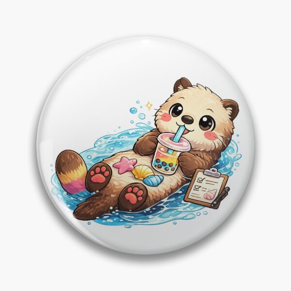 Item preview, Pan Pride Boba Otter designed and sold by Candlelit Catastrophes.