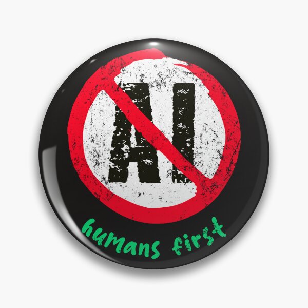 Item preview, No AI Symbol - Humans First designed and sold by Frank J. Art.