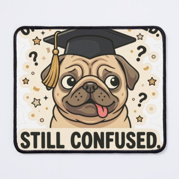 Item preview, officially educated still confused dog design sticker ! Paws & Confusion: The Official Post-Grad Mood ?? “I Have a Degree, Ask Me Anything... Actually Don’t.” Dog Sticker designed and sold by Ulikedigital14.
