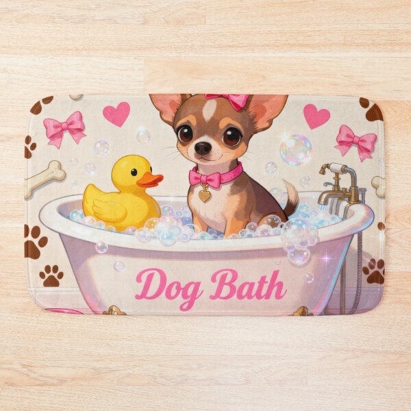 Item preview, Cute Chihuahua Bath Time designed and sold by Wags & Tails.