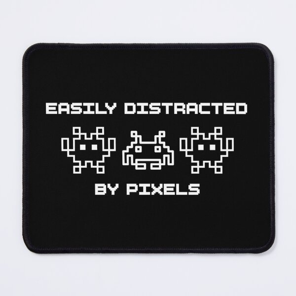 Item preview, Easily Distracted by Pixels – Retro Gamer Pixel Art Design designed and sold by JoRealm.
