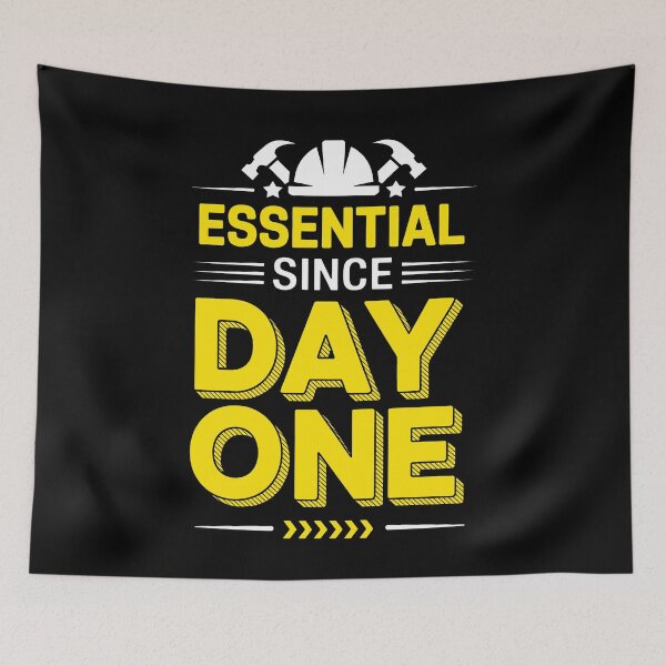 Item preview, Essential Since Day One Gift for Men Construction Worker Trades Pride designed and sold by Say It With Ink.