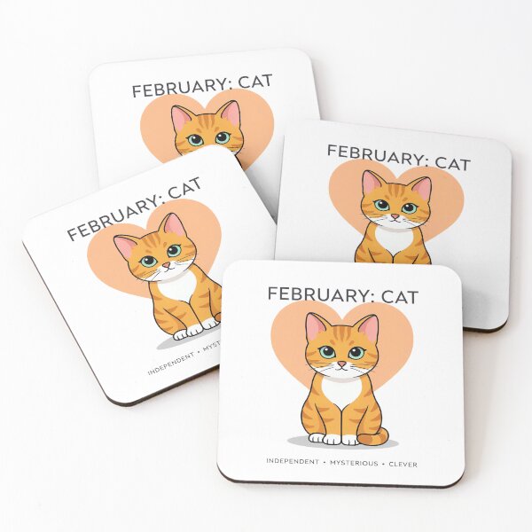 Item preview, February Cat Birth Month Animal | Independent Mysterious Clever Personality Gift designed and sold by Cool-cat-art.