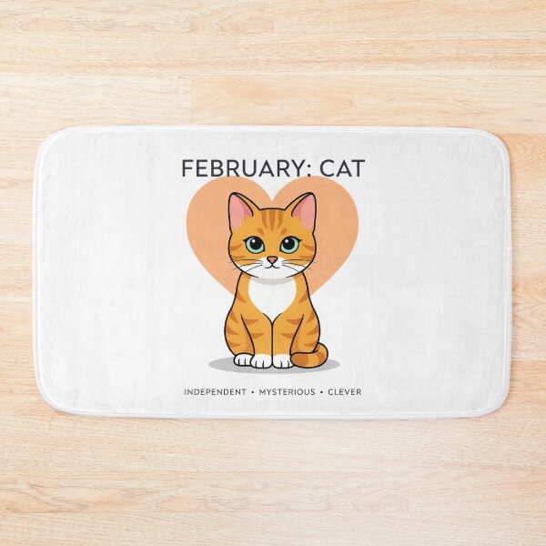 Item preview, February Cat Birth Month Animal | Independent Mysterious Clever Personality Gift designed and sold by Cool-cat-art.