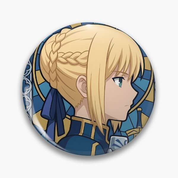 Item preview, Saber Fate Stay Night Chain Frame Stained Glass designed and sold by mildaclairmo.