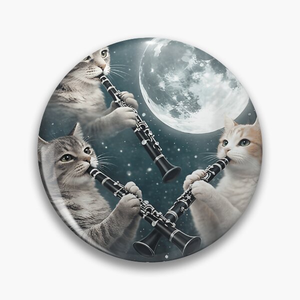 Item preview, Cat Playing Clarinet Music Funny Musician Lover Clarinetist T-Shirt designed and sold by kevincuellar.