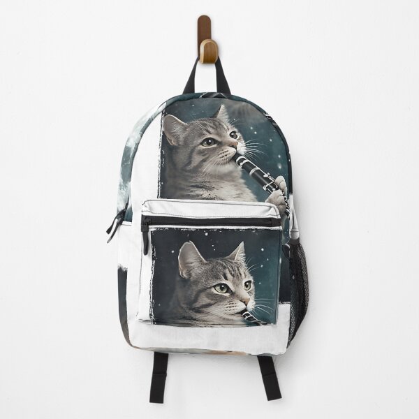 Item preview, Cat Playing Clarinet Music Funny Musician Lover Clarinetist T-Shirt designed and sold by kevincuellar.