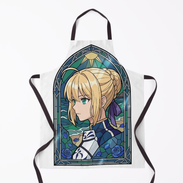 Item preview, Saber Fate Stay Night Ocean Stained Glass Knight Portrait designed and sold by mildaclairmo.