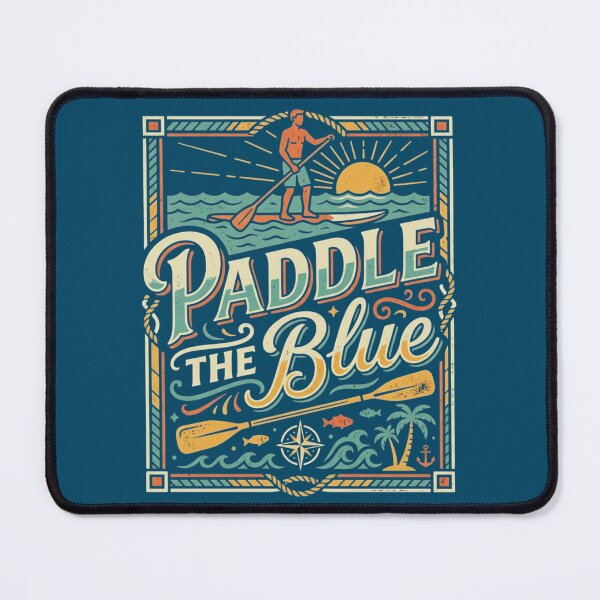 Item preview, Paddle The Blue Stand Up Paddle Board SUP Beach Ocean Adventure Retro Design designed and sold by GeekStop.