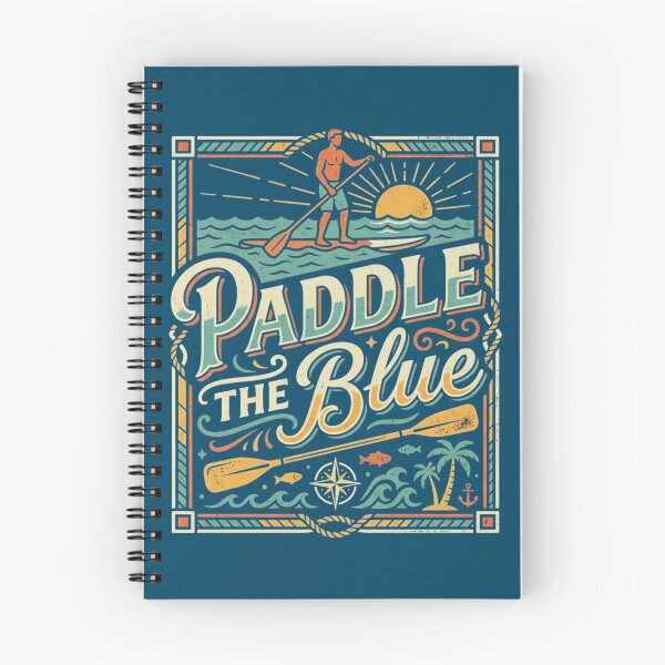 Item preview, Paddle The Blue Stand Up Paddle Board SUP Beach Ocean Adventure Retro Design designed and sold by GeekStop.