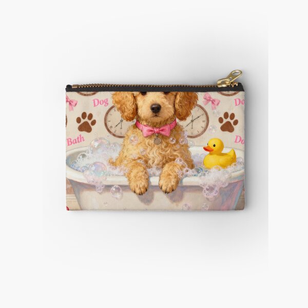 Item preview, Adorable Golden DOODLE in Bubble Bath designed and sold by Wags & Tails.