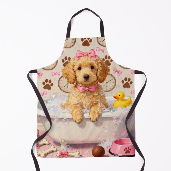 Item preview, Adorable Golden DOODLE in Bubble Bath designed and sold by Wags & Tails.