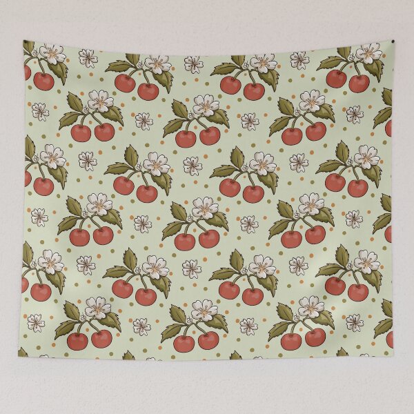 Item preview, Cherry Blossom Pattern | Botanical Cherry Print | Cottagecore Seamless Design designed and sold by Zymetryart.