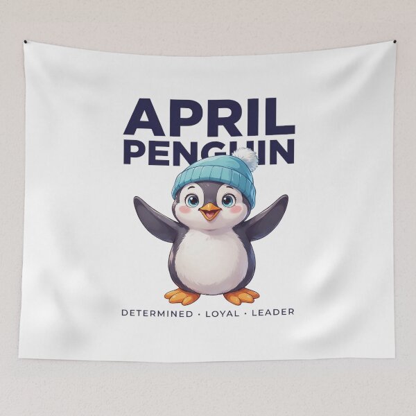 Item preview, April Penguin Birth Month Animal | Determined Loyal Leader Personality Gift designed and sold by Cool-cat-art.