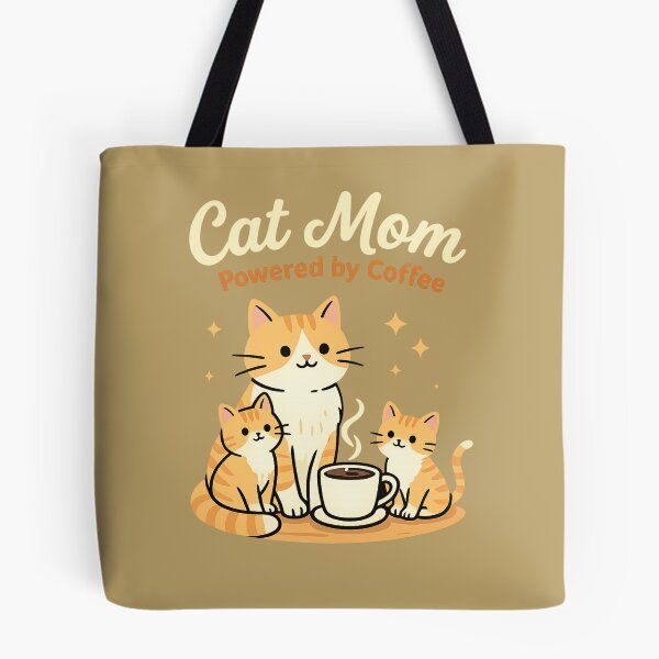 Item preview, Cat Mom Powered by Coffee   designed and sold by LuloCreative.