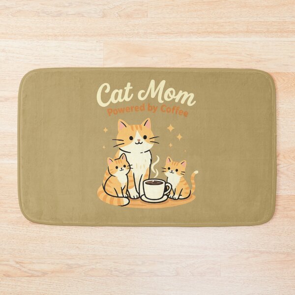 Item preview, Cat Mom Powered by Coffee   designed and sold by LuloCreative.