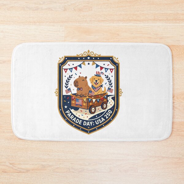 Item preview, USA 250 Parade Day Capybara And Dog Wagon designed and sold by laughingshirts.