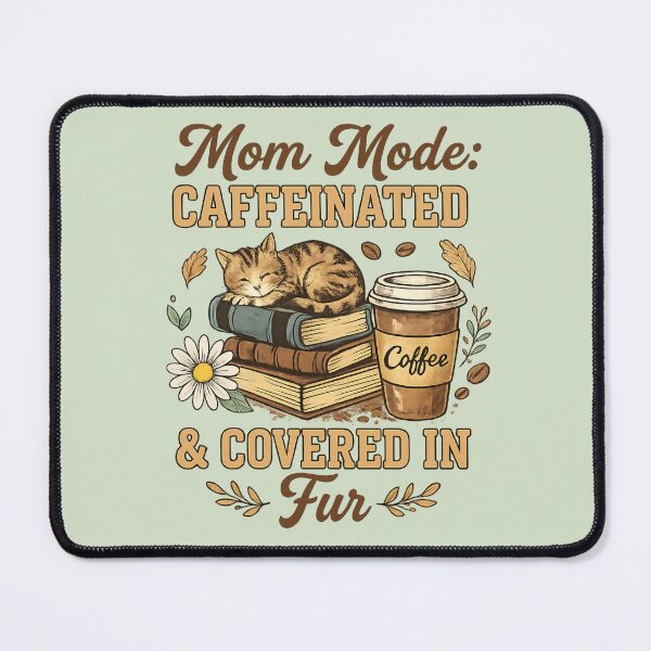 Item preview, Mom Mode: Caffeinated & Covered in Fur designed and sold by LuloCreative.