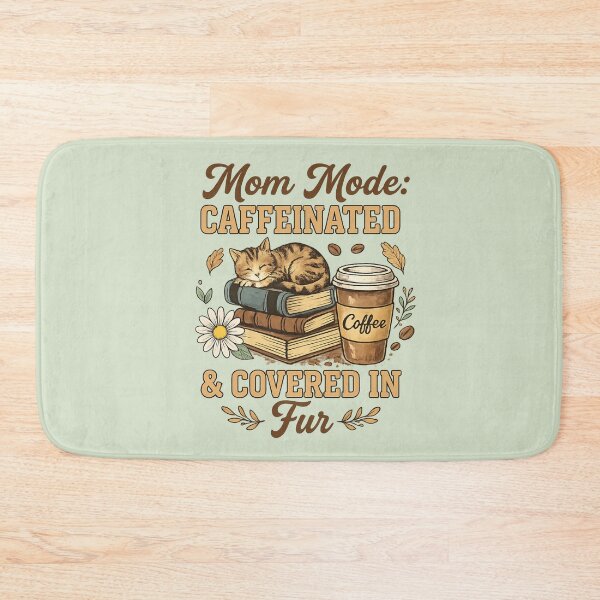 Item preview, Mom Mode: Caffeinated & Covered in Fur   designed and sold by LuloCreative.