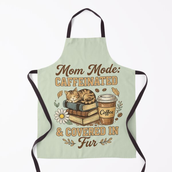 Item preview, Mom Mode: Caffeinated & Covered in Fur designed and sold by LuloCreative.