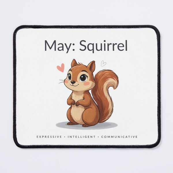 Item preview, May Squirrel Birth Month Animal | Expressive Intelligent Communicative Personality Gift designed and sold by Cool-cat-art.