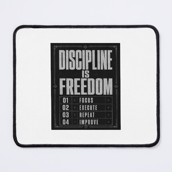 Item preview, Discipline is Freedom Blueprint Typography Design designed and sold by PrintxforxYou.