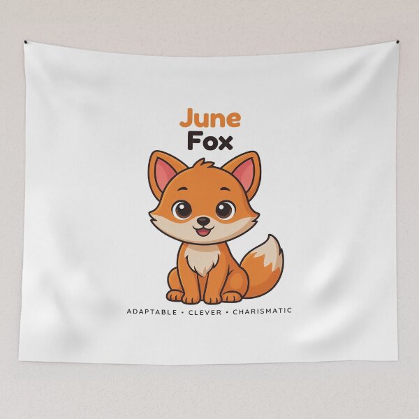 Item preview, June Fox Birth Month Animal | Beautiful Adaptable Witty Personality Gift designed and sold by Cool-cat-art.