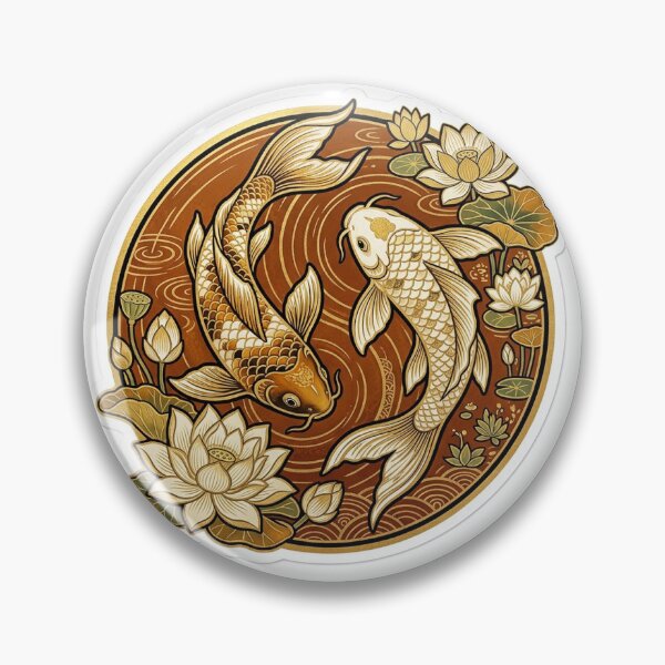 Item preview, Twin Koi — Golden River Blessing designed and sold by Terraprompt.