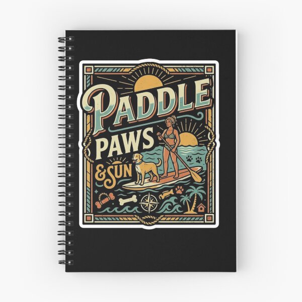 Item preview, Woman - Paddle Paws And Sun Stand Up Paddle Board Dog Lover SUP Beach Adventure Design designed and sold by GeekStop.