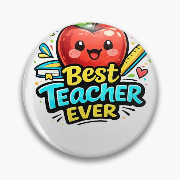 Item preview, Best Teacher Ever Apple Design designed and sold by SugarSketch by VanshShristi.
