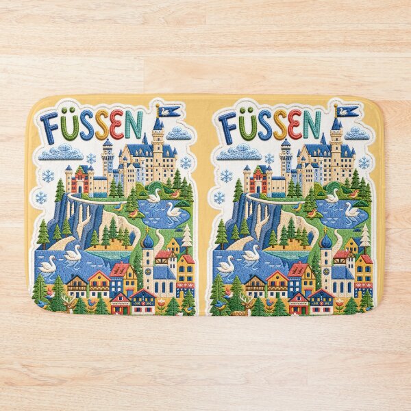 Item preview, Füssen Bavarian Fairytale Village Travel Design designed and sold by Witsprings.