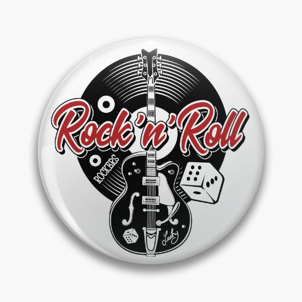 Item preview, Rockabilly Music Rock n Roll Red White and Black Dice Rockers Guitars designed and sold by MemphisCenter.