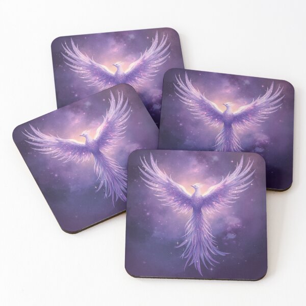 Item preview, Celestial Phoenix Rising Through the Purple Cosmos designed and sold by MysticPurpleHue.