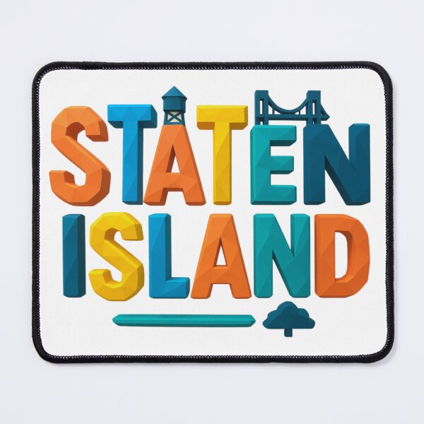 Item preview, Staten Island NYC Geometric 3D Typography - New York Borough Art designed and sold by RDproject.