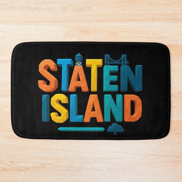 Item preview, Staten Island NYC Geometric 3D Typography - New York Borough Art designed and sold by RDproject.