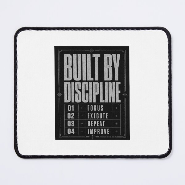Item preview, Built By Discipline Blueprint Typography Design designed and sold by PrintxforxYou.