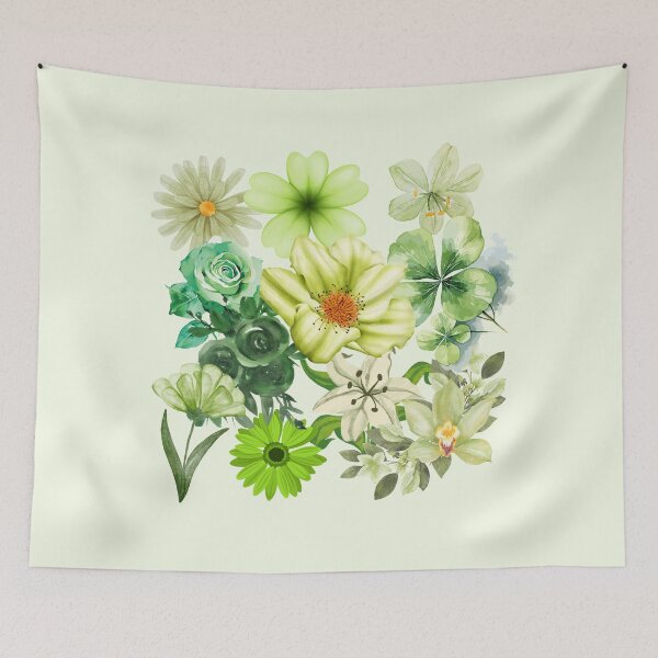 Item preview, Green Floral Pattern designed and sold by Palette & Hue.