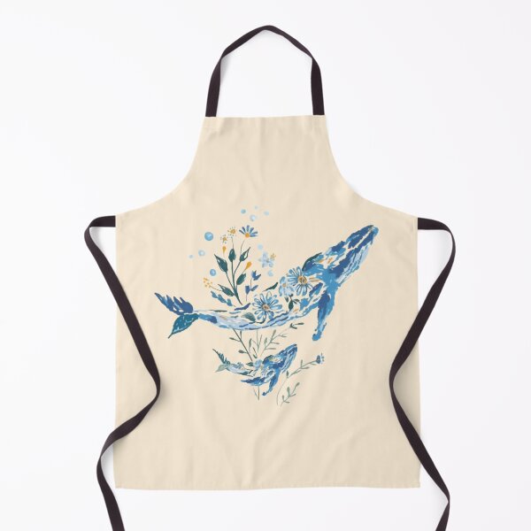 Item preview, Watercolor Whale and Wildflowers designed and sold by DeepyWorks.